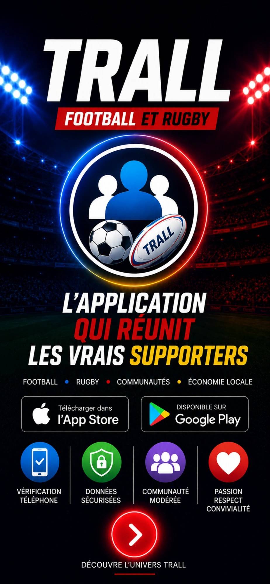 TRALL — L'application qui réunit les vrais supporters
